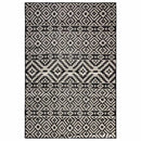 vidaXL fekete csíkos lapos szövésű kültéri szőnyeg 160 x 230 cm