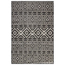 vidaXL fekete csíkos lapos szövésű kültéri szőnyeg 160 x 230 cm