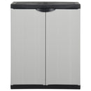 vidaXL szürke-fekete kerti tárolószekrény 1 polccal 68 x 40 x 85 cm