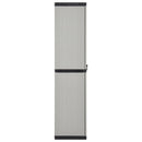 vidaXL szürke-fekete kerti tárolószekrény 3 polccal 68 x 40 x 168 cm