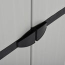 vidaXL szürke-fekete kerti tárolószekrény 3 polccal 68 x 40 x 168 cm