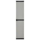 vidaXL szürke-fekete kerti tárolószekrény 3 polccal 34 x 40 x 168 cm