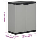 vidaXL szürke és fekete kerti PP szeméttároló 68 x 40 x 85 cm