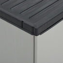 vidaXL szürke és fekete kerti PP szeméttároló 68 x 40 x 85 cm