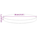 vidaXL tömör fenyőfa asztallap Ø30 x 2,5 cm