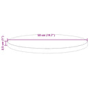 vidaXL fehér tömör fenyőfa asztallap Ø50 x 2,5 cm