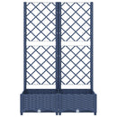 vidaXL kék-szürke kerti virágláda ráccsal 80 x 40 x 121,5 cm PP