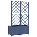 vidaXL kék-szürke kerti virágláda ráccsal 80 x 40 x 136 cm PP