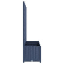 vidaXL kékszürke PP rácsos kerti ültetőláda 120 x 40 x 136 cm