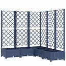 vidaXL kékszürke PP rácsos kerti ültetőláda 120 x 120 x 121,5 cm