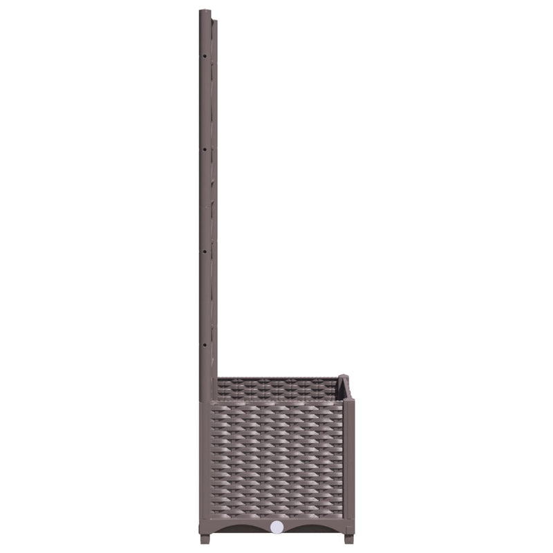 vidaXL barna polipropilén rácsos kerti ültetőláda 40 x 40 x 136 cm
