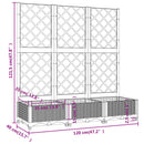 vidaXL barna PP kerti virágláda ráccsal 120 x 40 x 121,5 cm