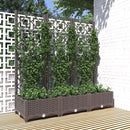 vidaXL barna PP kerti virágláda ráccsal 120 x 40 x 121,5 cm