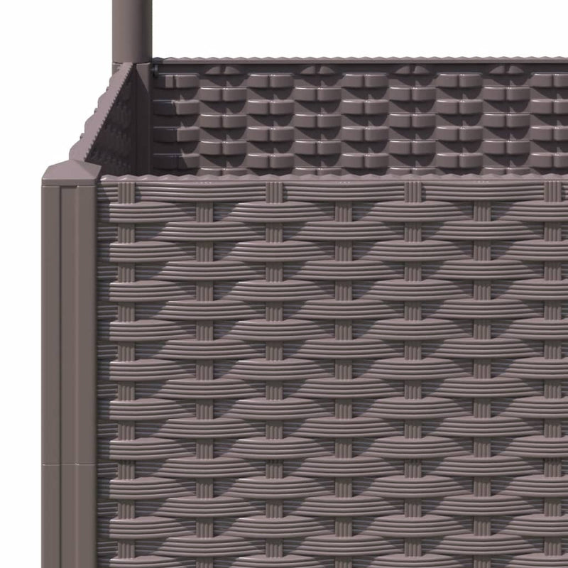 vidaXL barna polipropilén rácsos kerti ültetőláda 120 x 120 x 136 cm