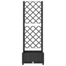 vidaXL fekete polipropilén rácsos kerti ültetőláda 40 x 40 x 121,5 cm