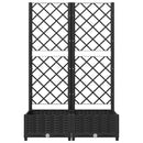 vidaXL fekete polipropilén rácsos kerti ültetőláda 80 x 40 x 121,5 cm