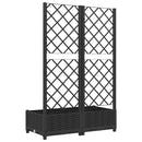 vidaXL fekete polipropilén rácsos kerti ültetőláda 80 x 40 x 121,5 cm