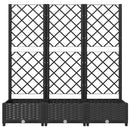 vidaXL fekete polipropilén rácsos kerti ültetőláda 120 x 40 x 121,5 cm