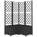 vidaXL fekete polipropilén rácsos kerti ültetőláda 80 x 80 x 136 cm