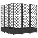 vidaXL fekete polipropilén rácsos kerti ültetőláda 120 x 120 x 121,5cm