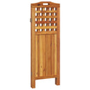 vidaXL 3 paneles tömör akácfa térelválasztó 121,5 x 2 x 115 cm