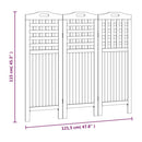 vidaXL 3 paneles tömör akácfa térelválasztó 121,5 x 2 x 115 cm