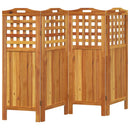 vidaXL 4 paneles tömör akácfa térelválasztó 162x2x115 cm