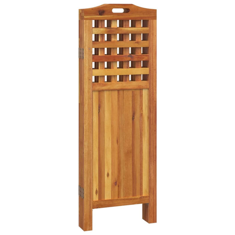 vidaXL 4 paneles tömör akácfa térelválasztó 162x2x115 cm