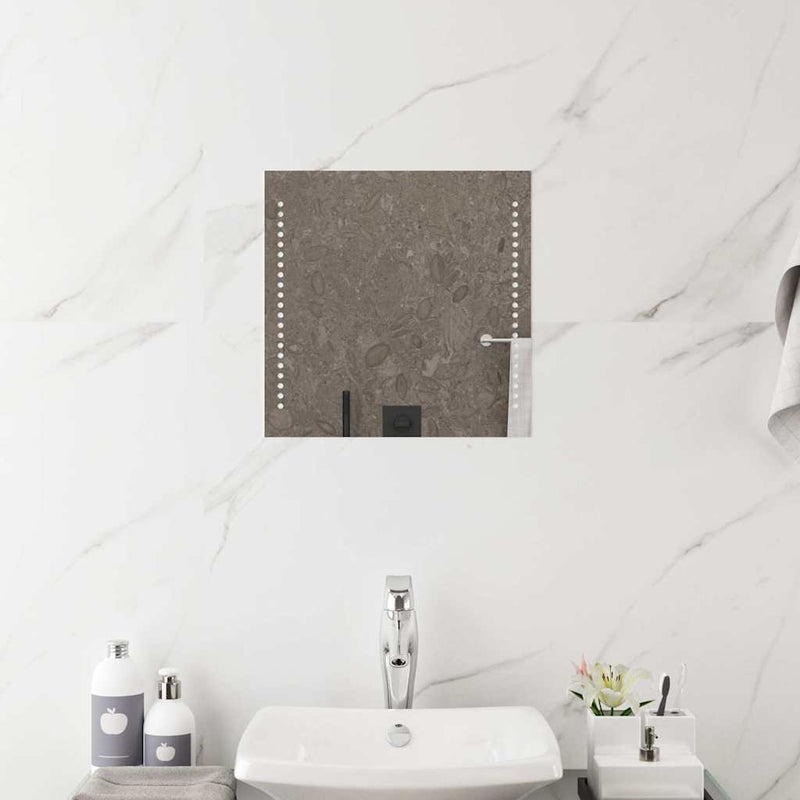 vidaXL LED-es fürdőszobatükör 40x40 cm