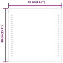 vidaXL LED-es fürdőszobatükör 40x40 cm