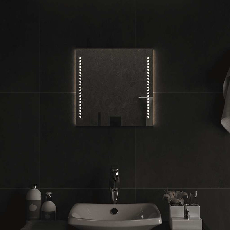 vidaXL LED-es fürdőszobatükör 40x40 cm