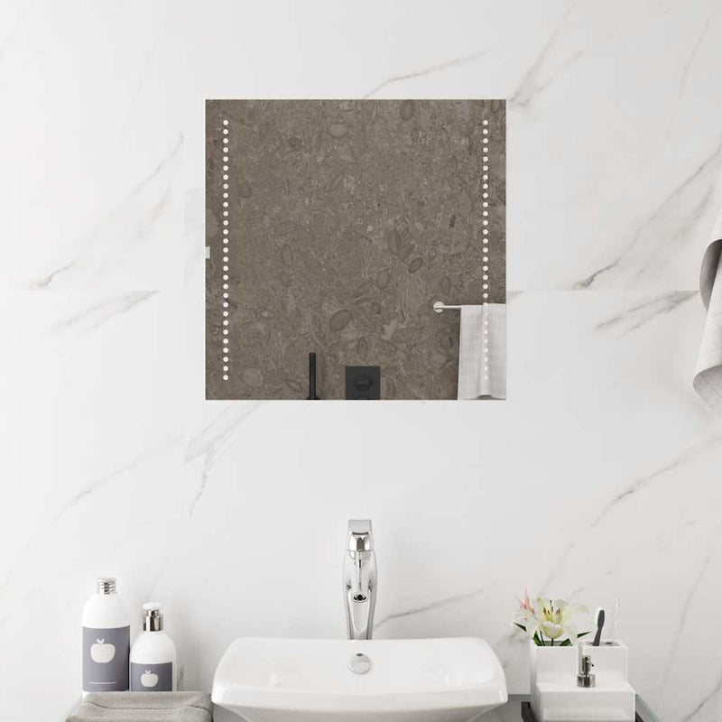vidaXL LED-es fürdőszobatükör 50x50 cm