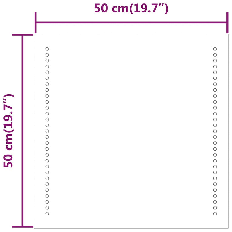 vidaXL LED-es fürdőszobatükör 50x50 cm