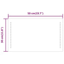 vidaXL LED-es fürdőszobatükör 50x30 cm