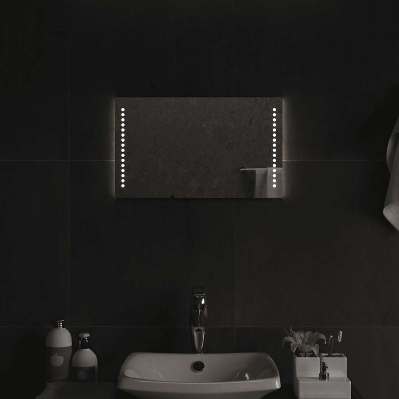 vidaXL LED-es fürdőszobatükör 50x30 cm
