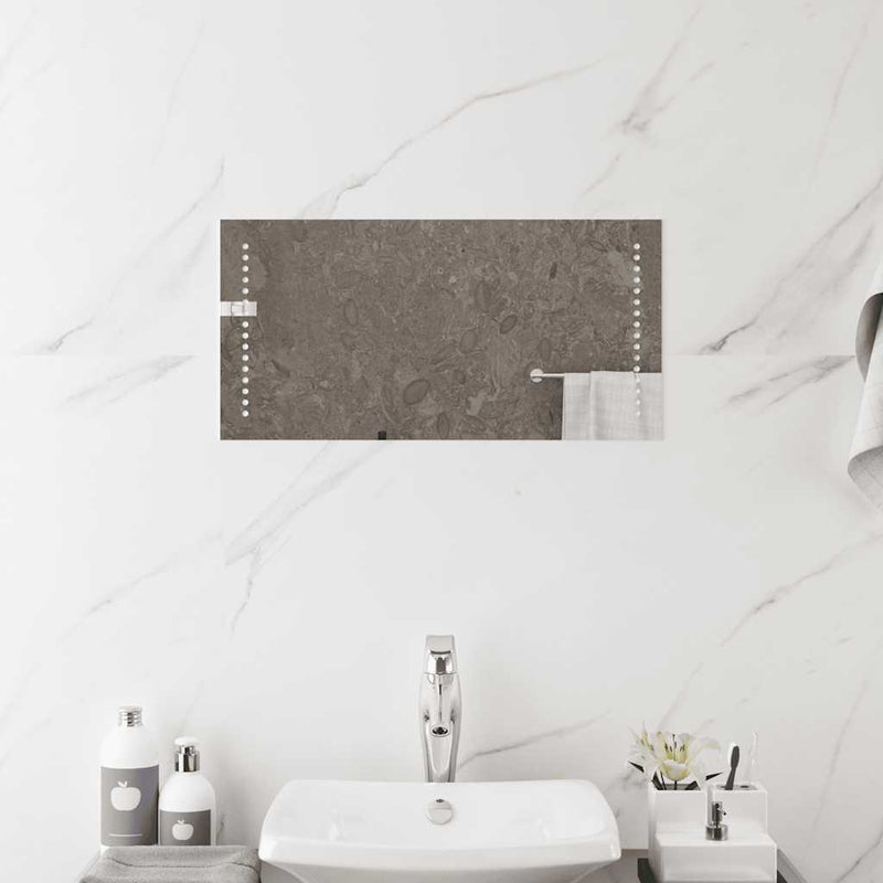 vidaXL LED-es fürdőszobatükör 60x30 cm