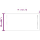 vidaXL LED-es fürdőszobatükör 60x30 cm
