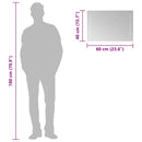 vidaXL LED-es fürdőszobatükör 60x40 cm