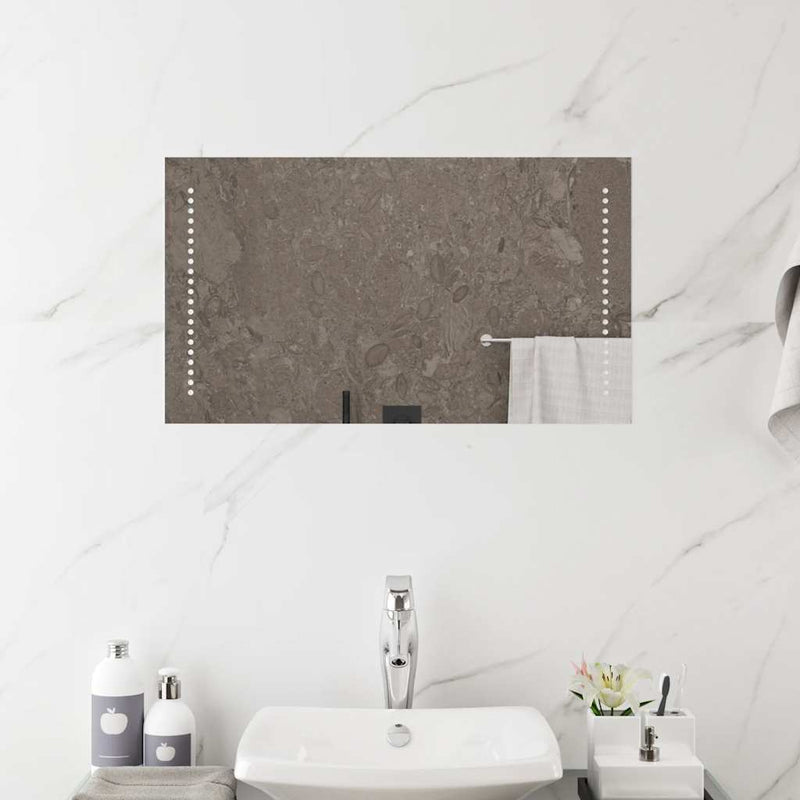 vidaXL LED-es fürdőszobatükör 70x40 cm