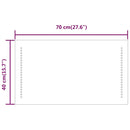 vidaXL LED-es fürdőszobatükör 70x40 cm