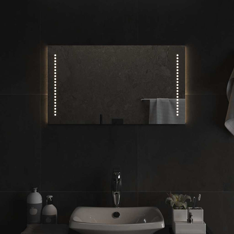 vidaXL LED-es fürdőszobatükör 70x40 cm
