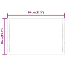 vidaXL LED-es fürdőszobatükör 80 x 50 cm