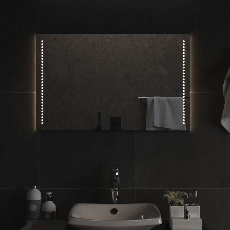 vidaXL LED-es fürdőszobatükör 80 x 50 cm