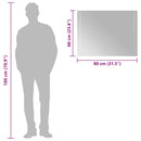 vidaXL LED-es fürdőszobatükör 80x60 cm