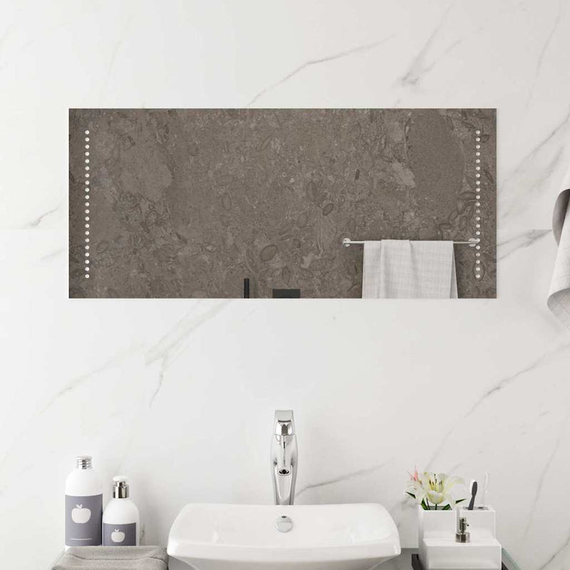 vidaXL LED-es fürdőszobatükör 90x40 cm