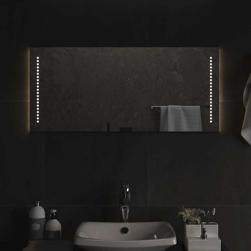 vidaXL LED-es fürdőszobatükör 90x40 cm