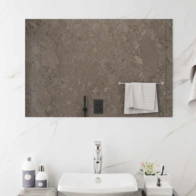 vidaXL LED-es fürdőszobatükör 90x60 cm