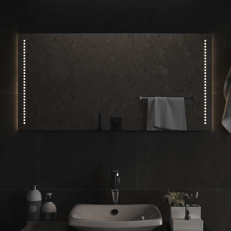 vidaXL LED-es fürdőszobatükör 100x50 cm