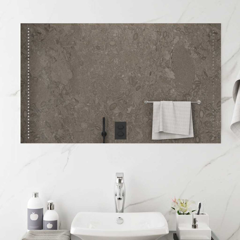 vidaXL LED-es fürdőszobatükör 100x60 cm