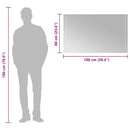 vidaXL LED-es fürdőszobatükör 100x60 cm